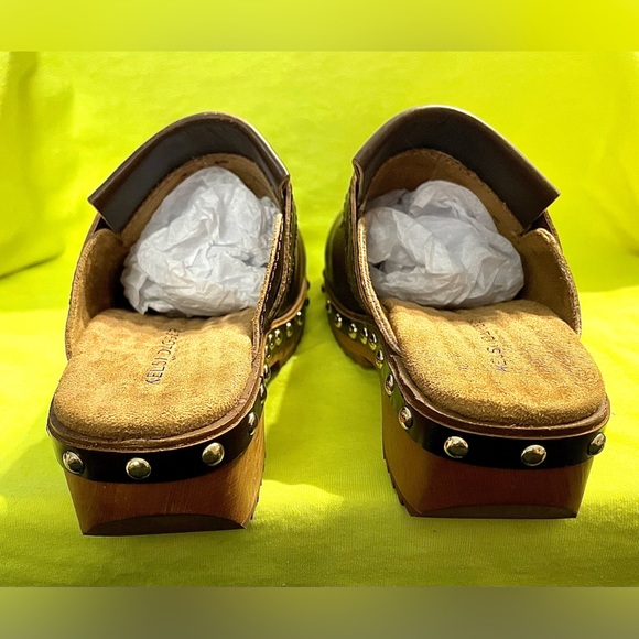 KELSI DAGGER BROOKLYN: Woman size 6 Brown leather clogs that slip on with ease. - Picture 8 of 11